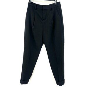 NWT Banana Republic Black Pleated Tapered Dress Pants Women's 4